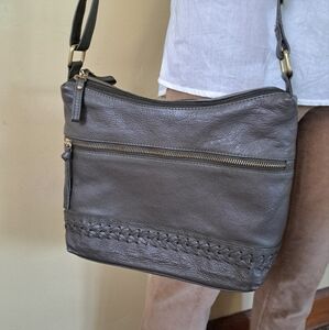 Great American Leatherworks Olive Green Adjustable Crossbody Purse